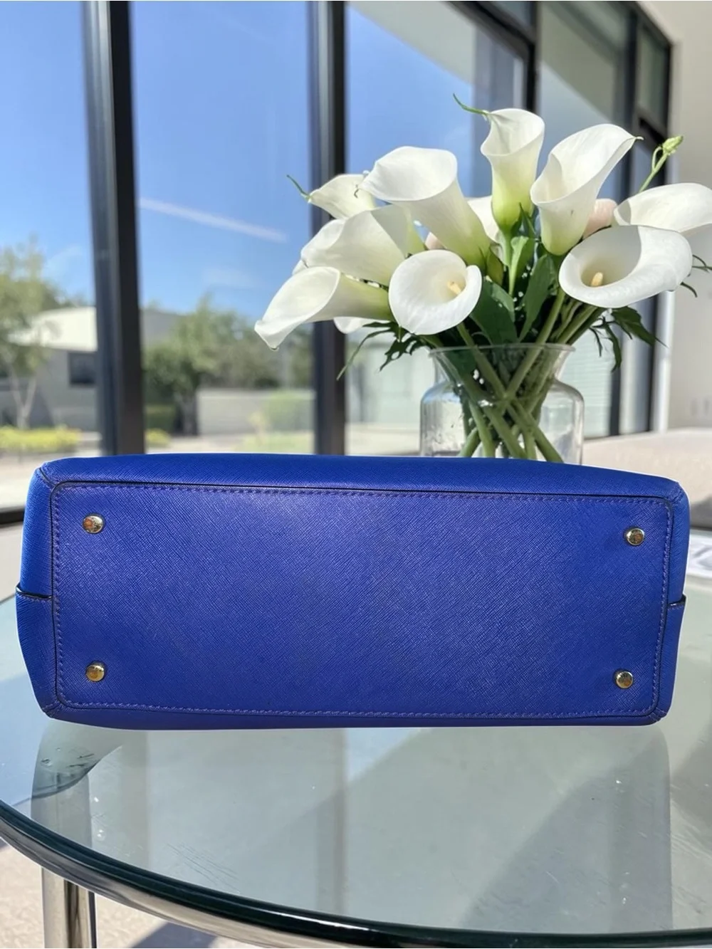 Kate Spade Cameron Street Margot Satchel in "Nightlife Blue" w Bagcharm EUC - Picture 4 of 14